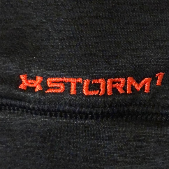 Men’s Under Armour Big Logo Navy Hoodie - Picture 2 of 4